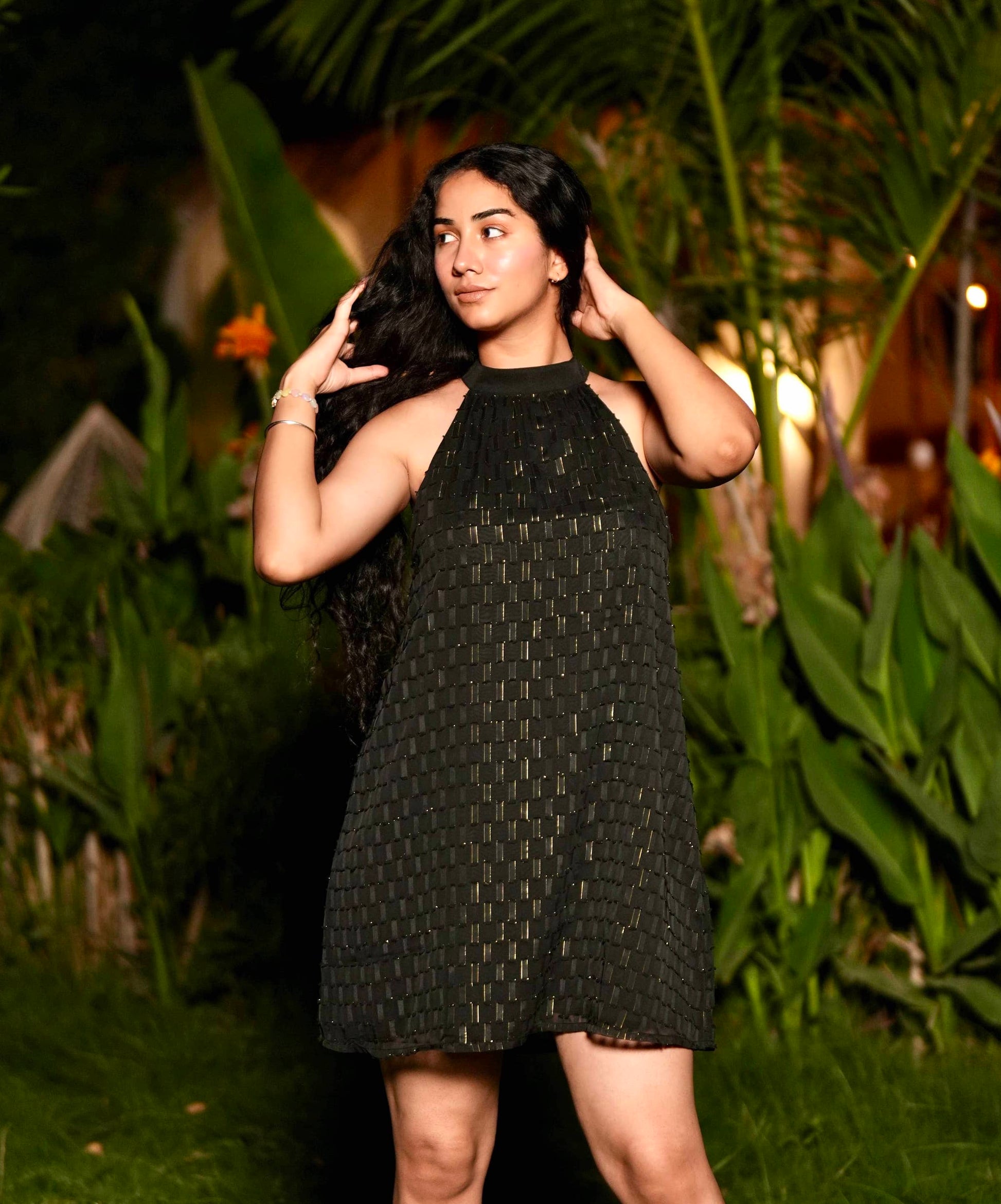 Ibiza Glimmer Halter Dress