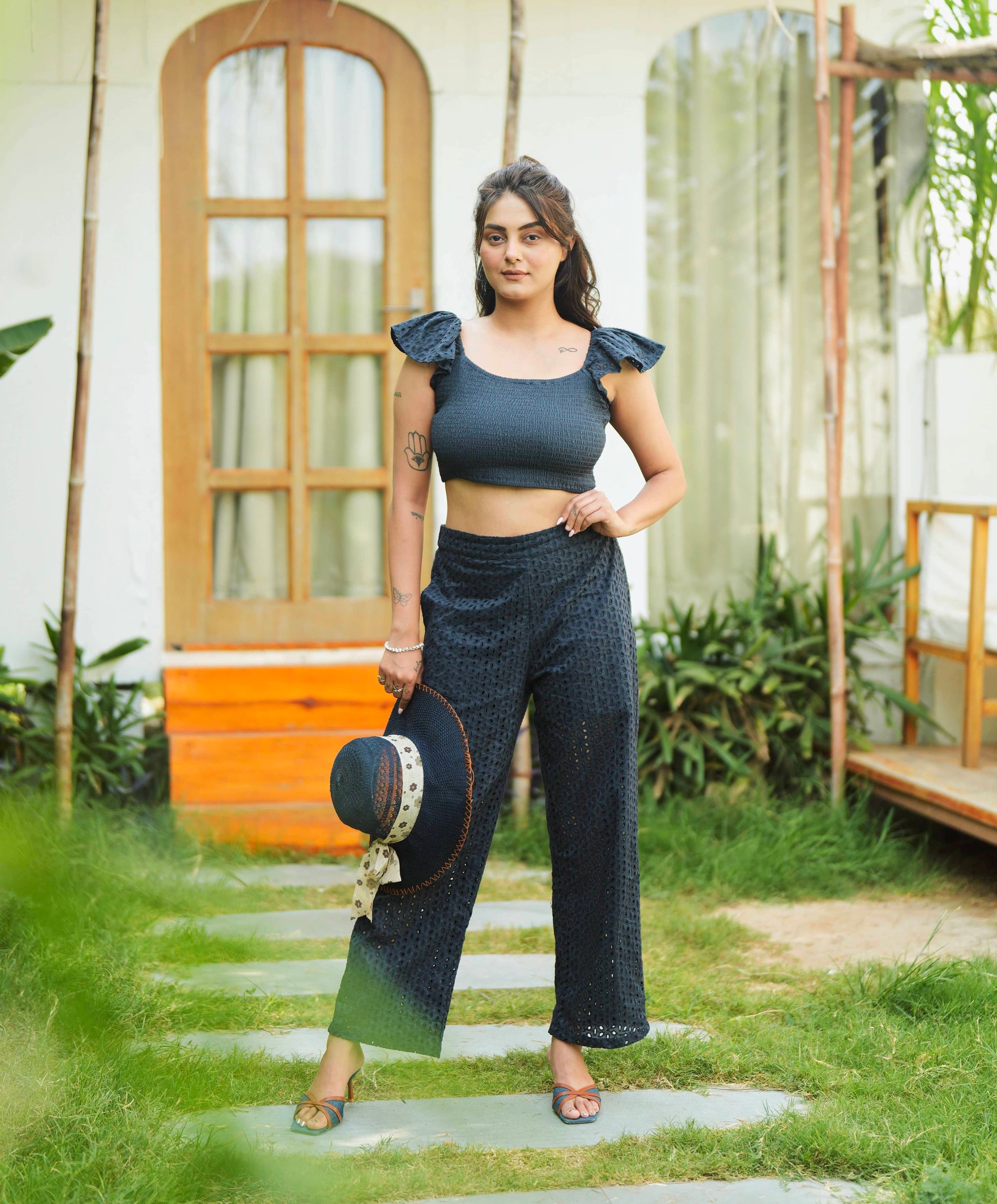 Bali Schiffli Crop Top