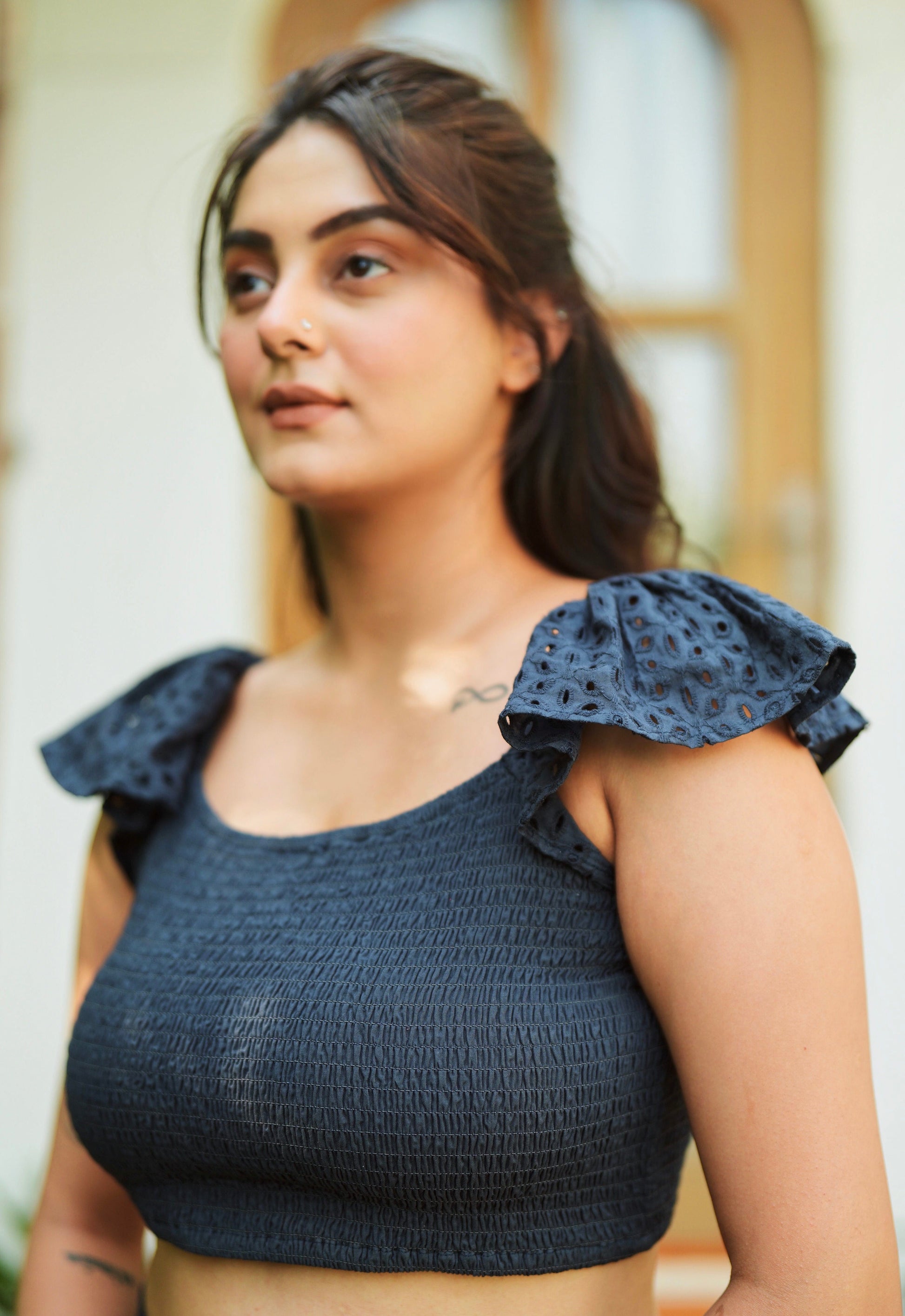 Bali Schiffli Crop Top