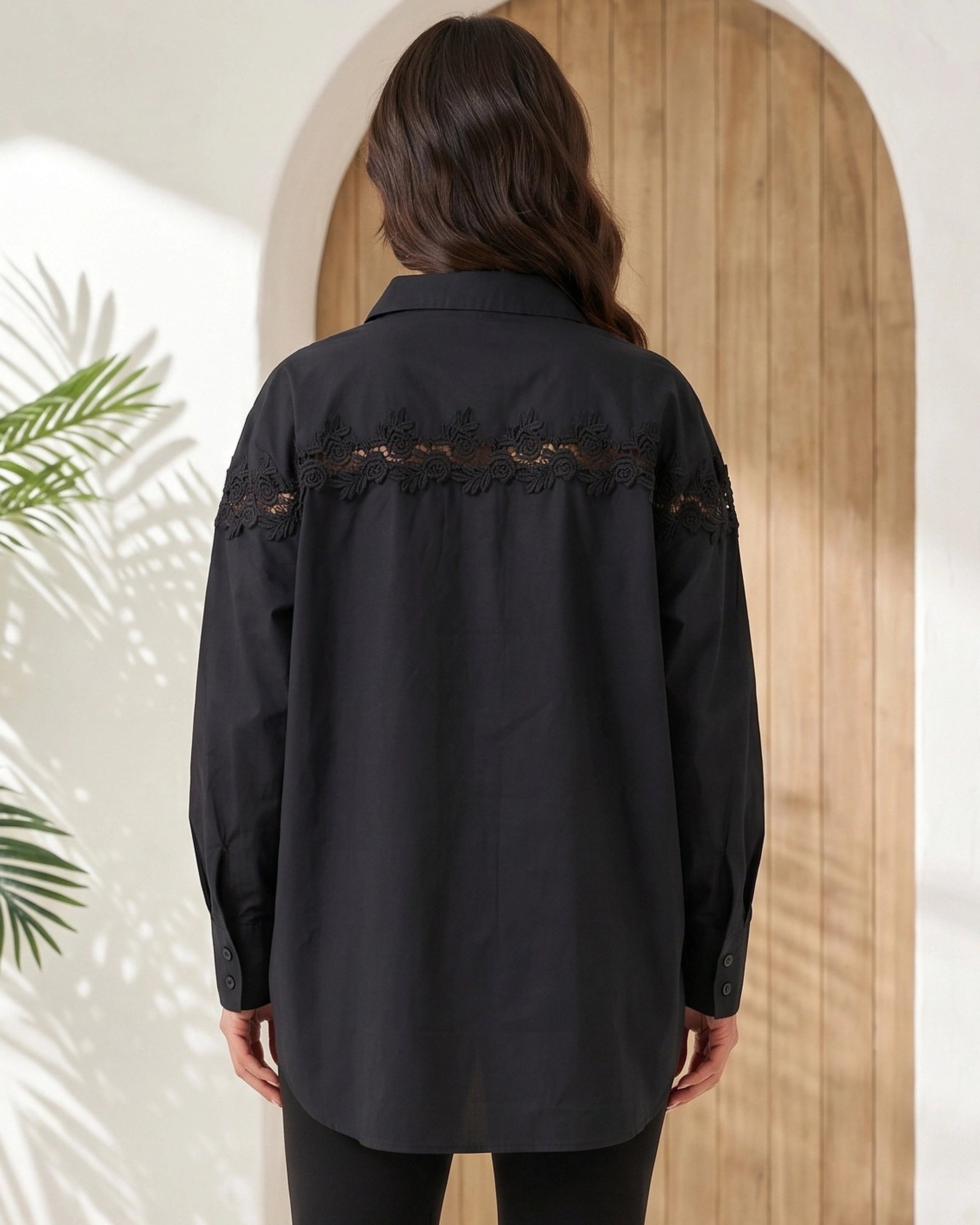 Madrid Lace Detail Oversize Shirt