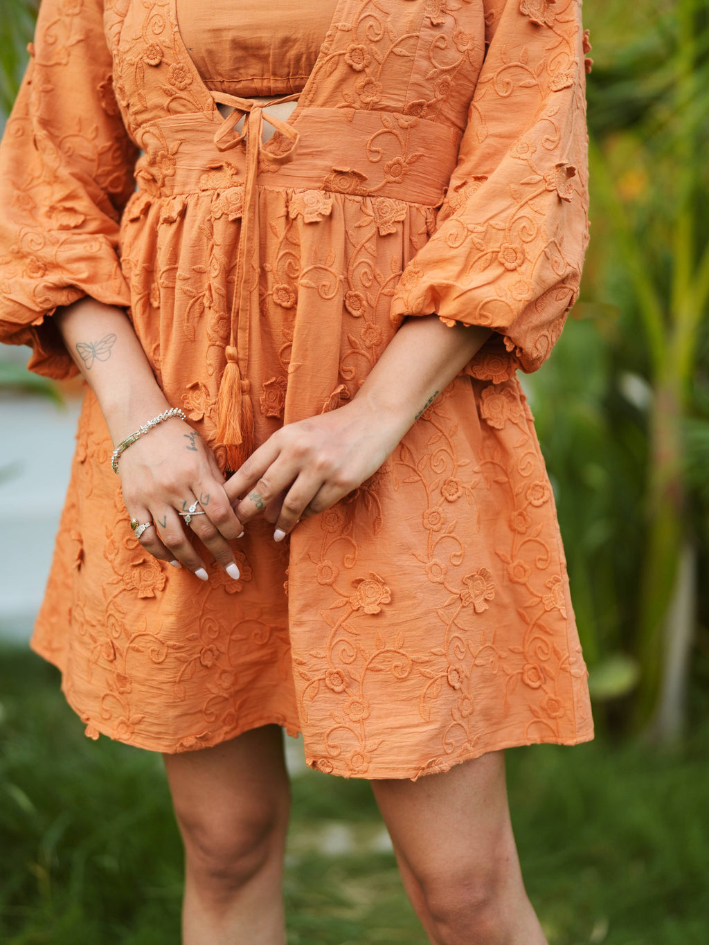 Delhi 3D Flower Embroidered Dress