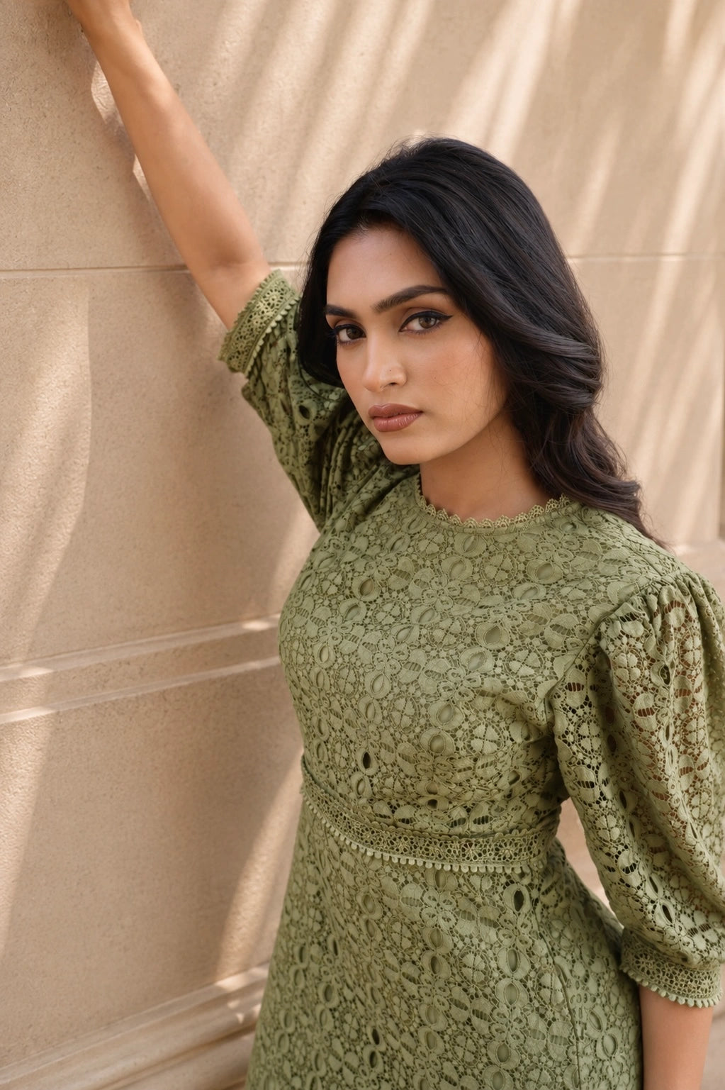 Cannes Crochet Lace Long Dress