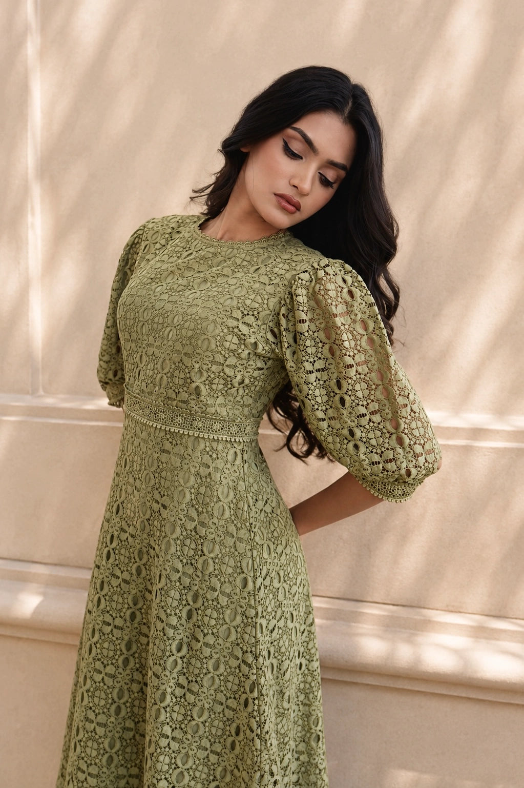 Cannes Crochet Lace Long Dress