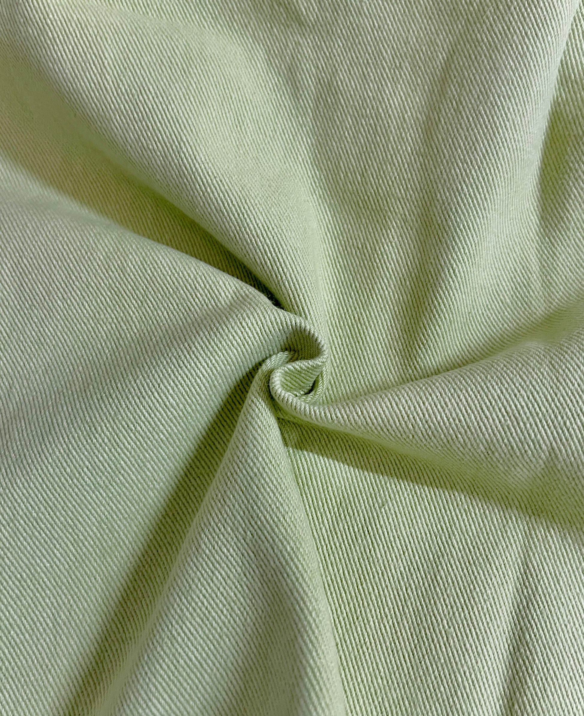 New York Fringed Denim Trench Coat - Lime Green