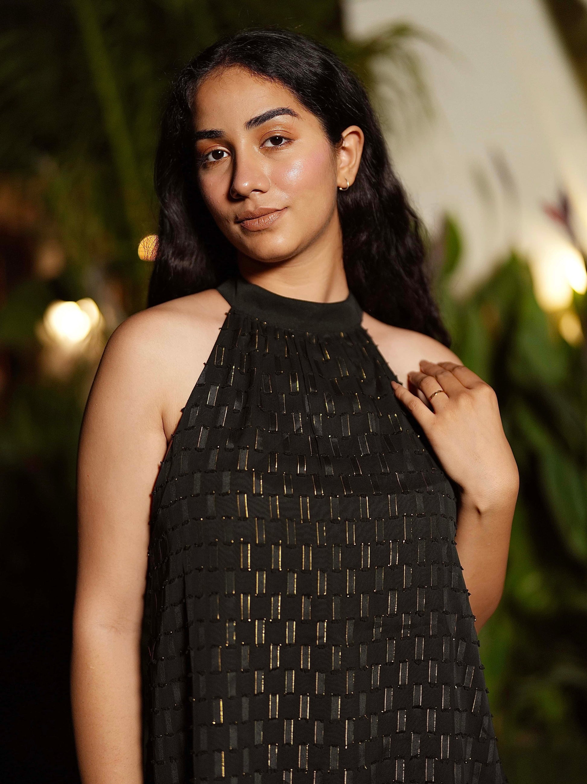 Ibiza Glimmer Halter Dress