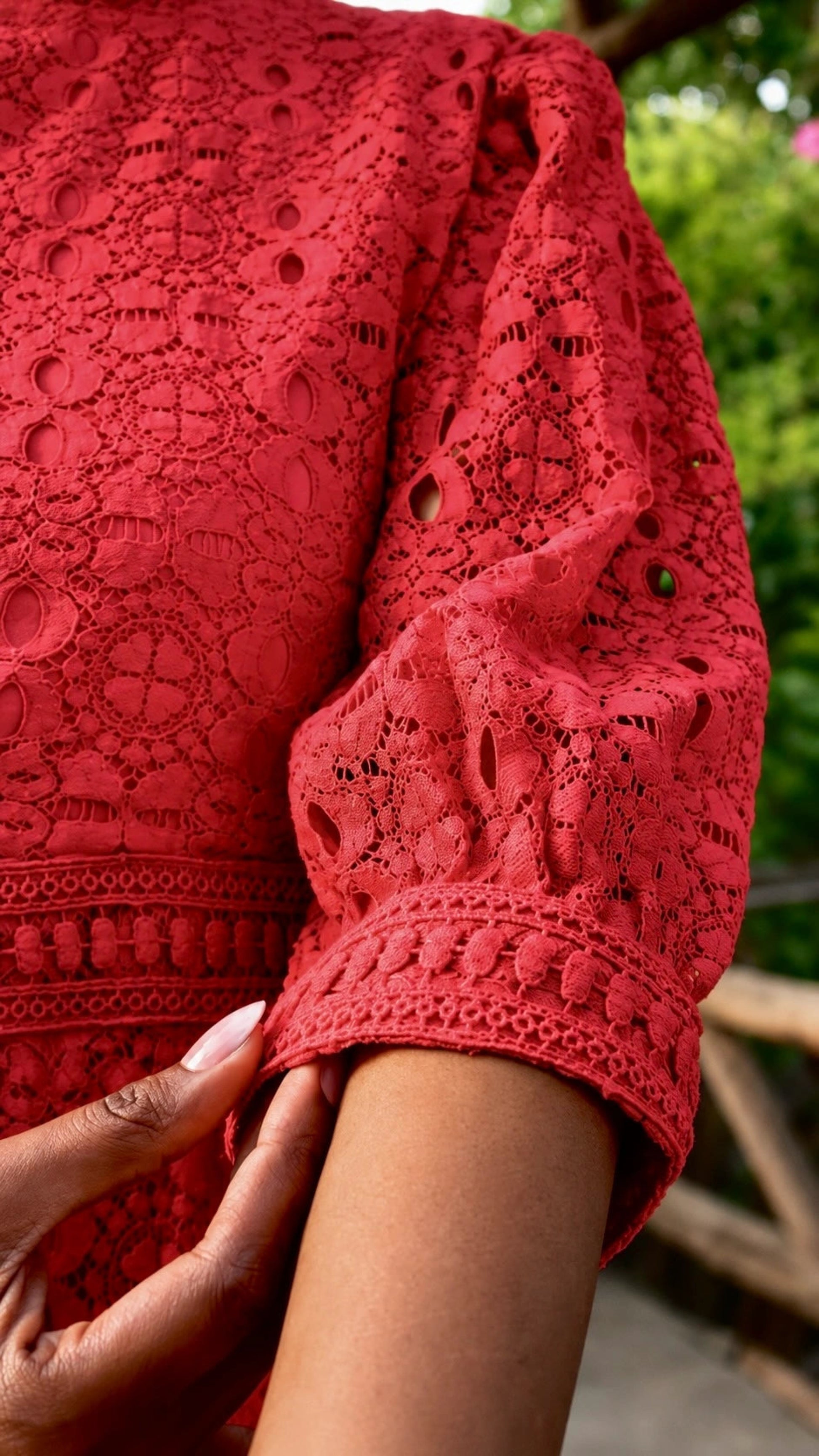 Cannes Crochet Lace Long Dress