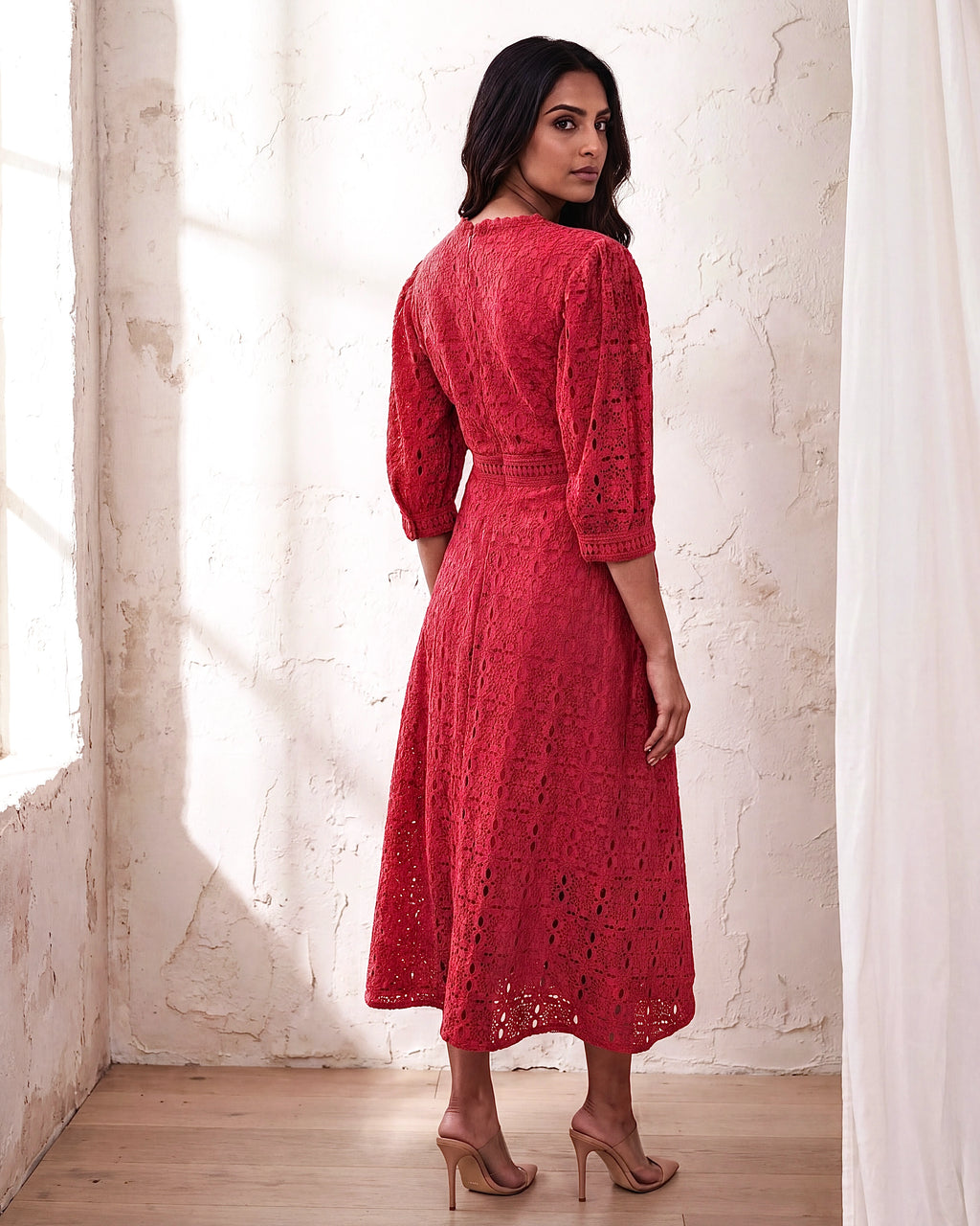 Cannes Crochet Lace Long Dress