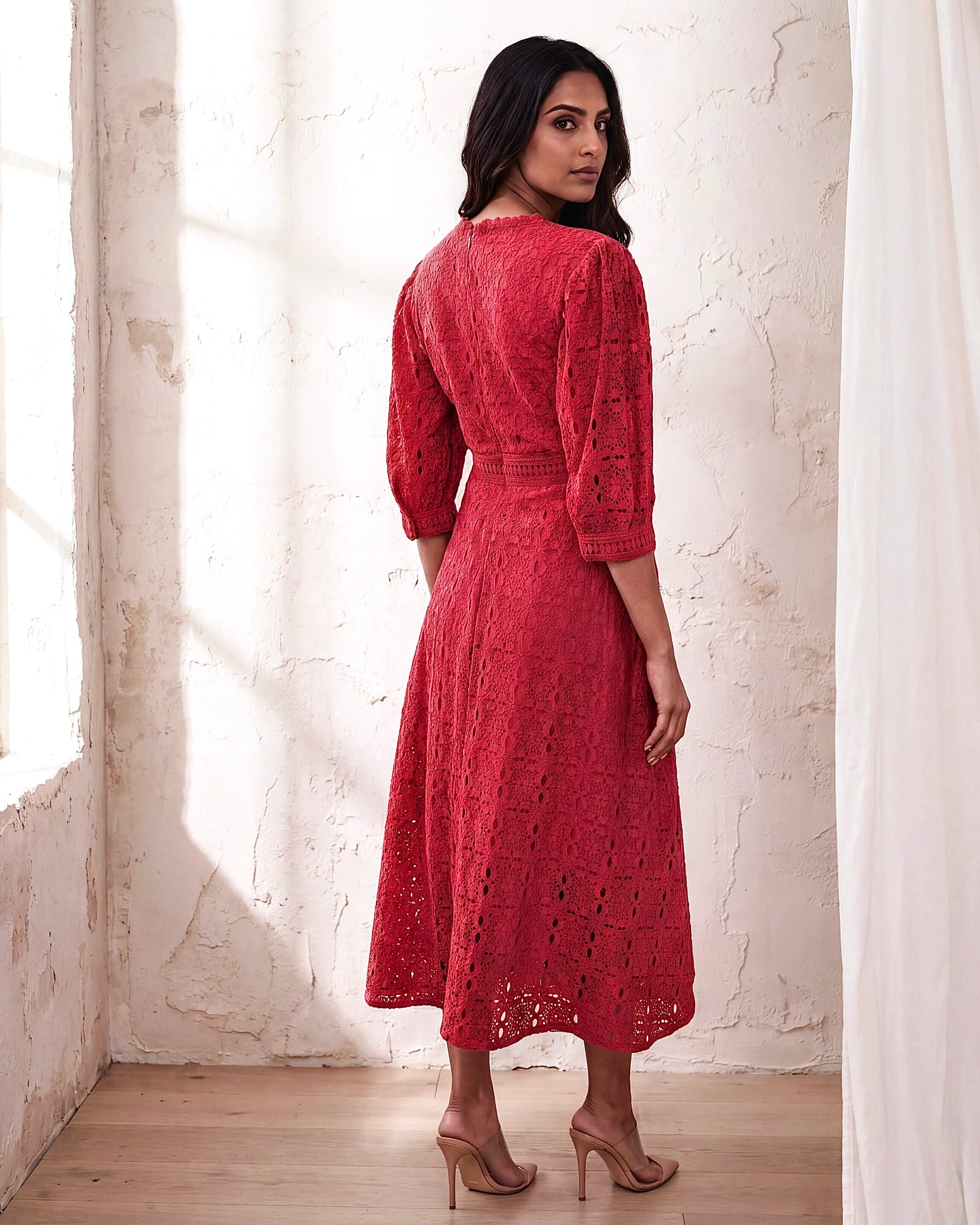 Cannes Crochet Lace Long Dress