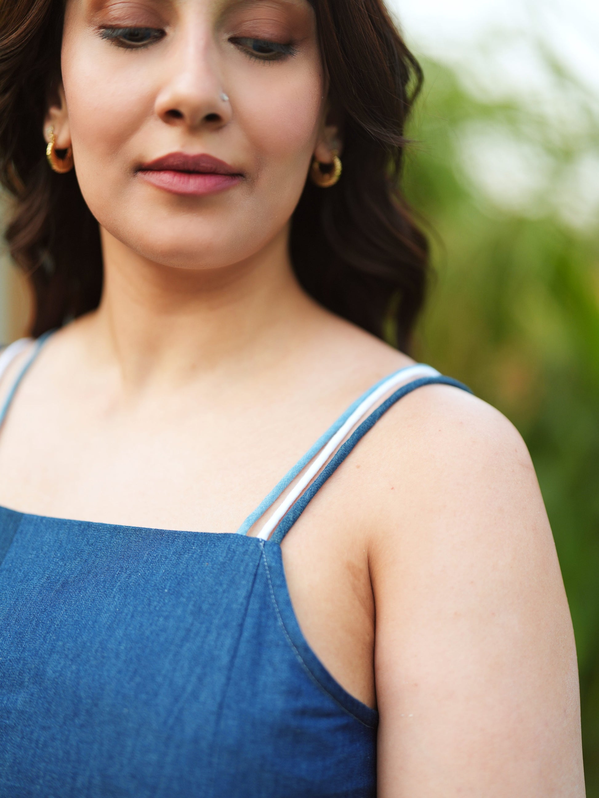 Santorini Denim Terrazzo Dress