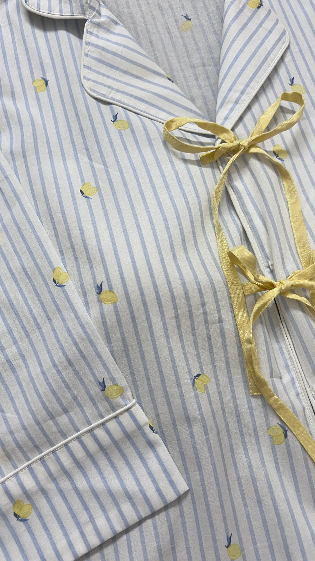 Sicily Lemons Padded Night Suit [Shirt + Pyjama]
