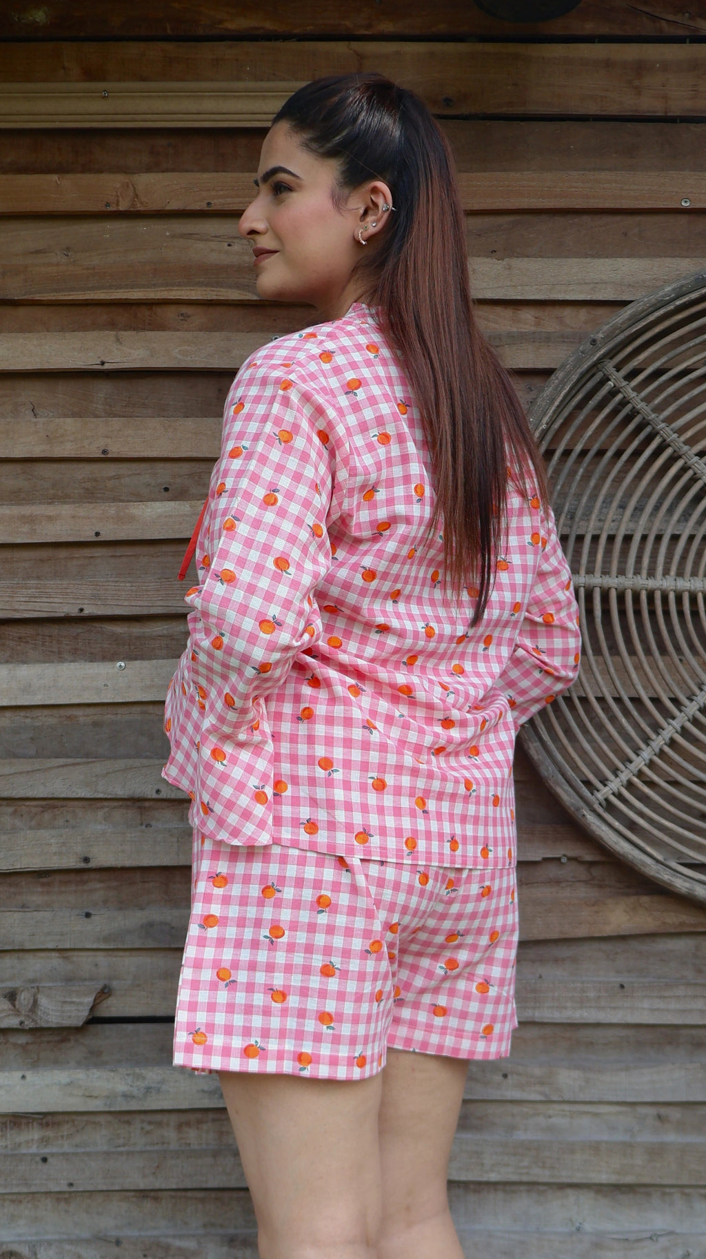 Sicily Oranges Padded Night Suit [Shirt + Shorts]