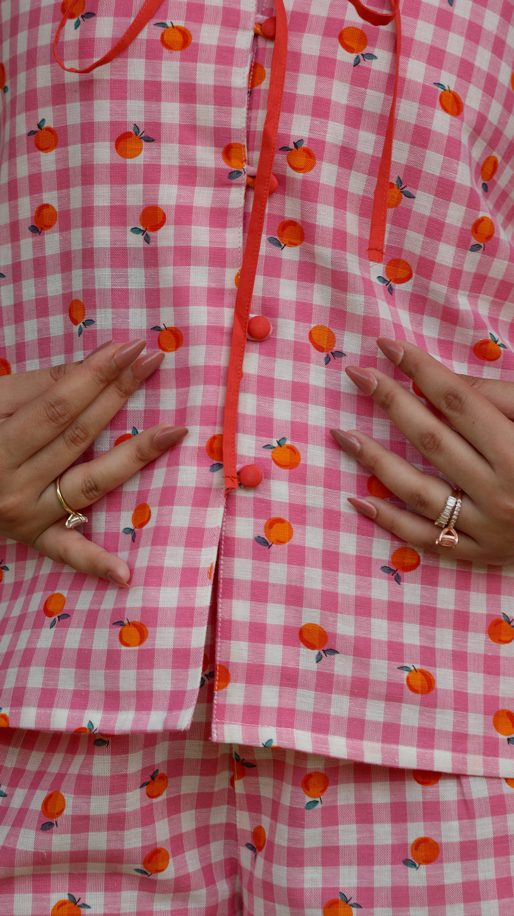 Sicily Oranges Padded Night Suit [Shirt + Shorts]