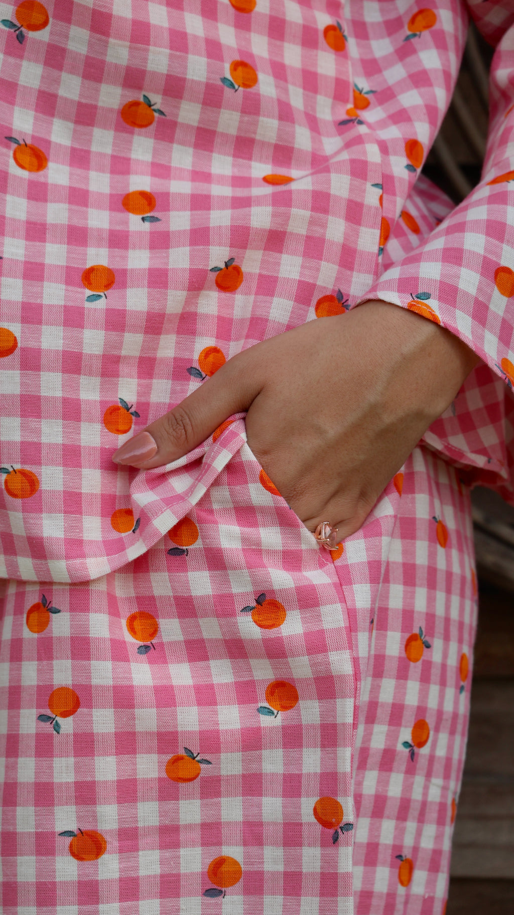 Sicily Oranges Padded Night Suit [Shirt + Shorts]