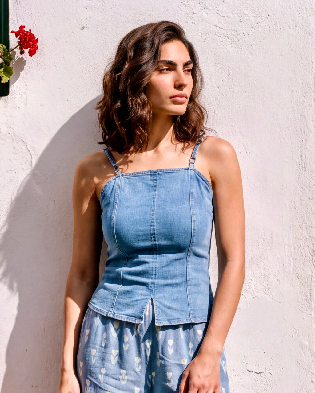 LA Denim Corset Top