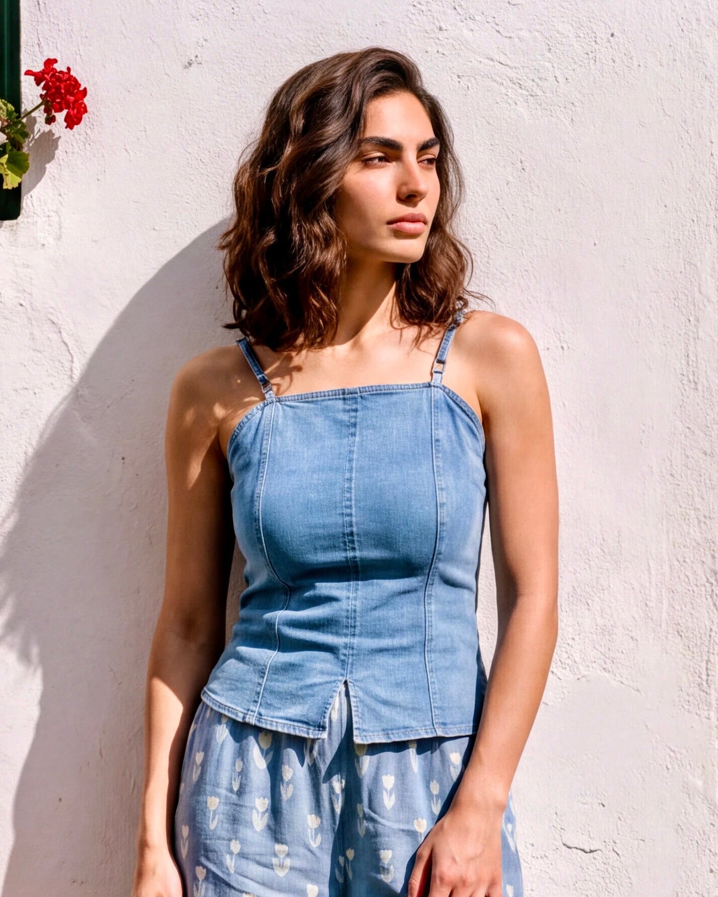 LA Denim Corset Top