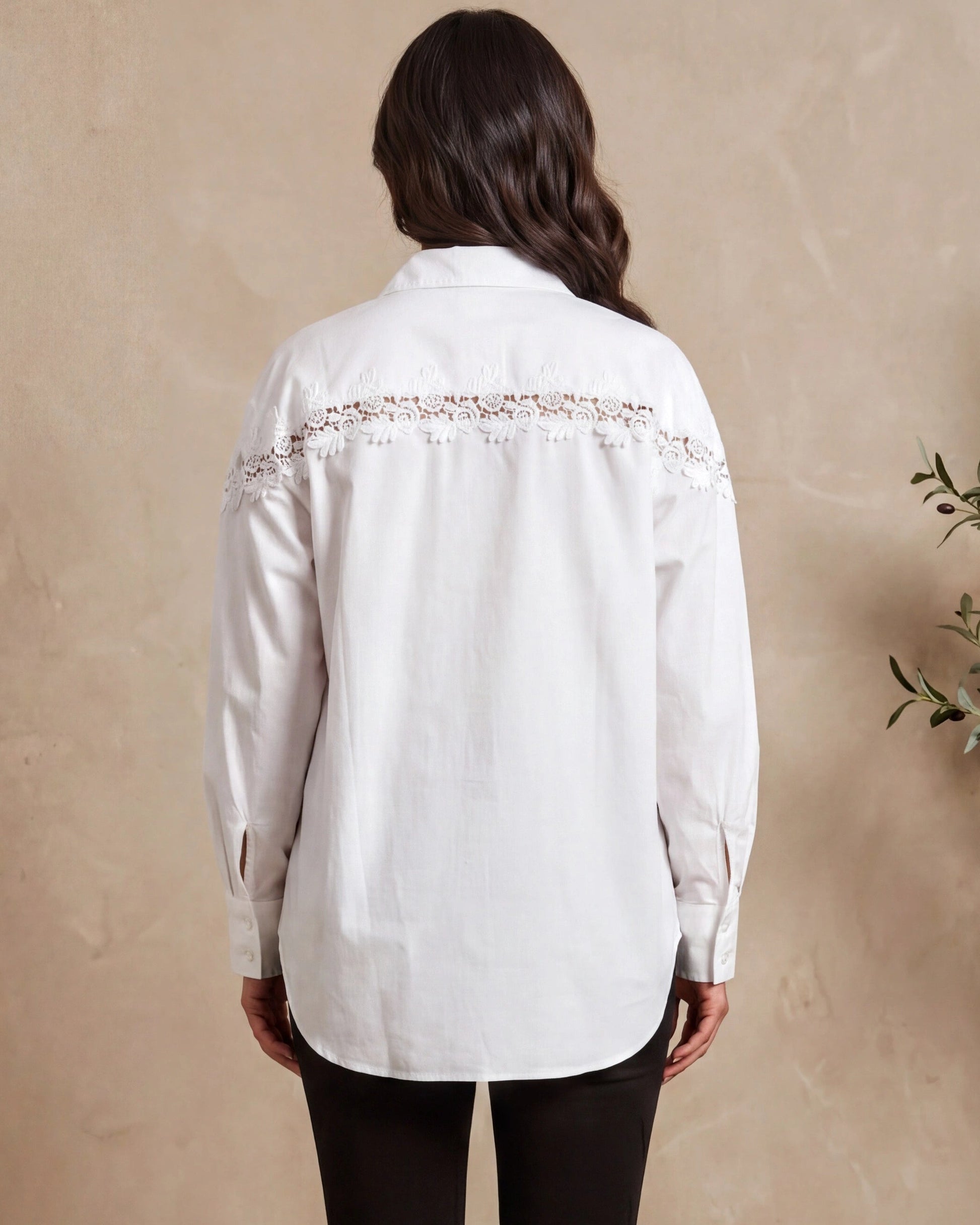 Madrid Lace Detail Oversize Shirt