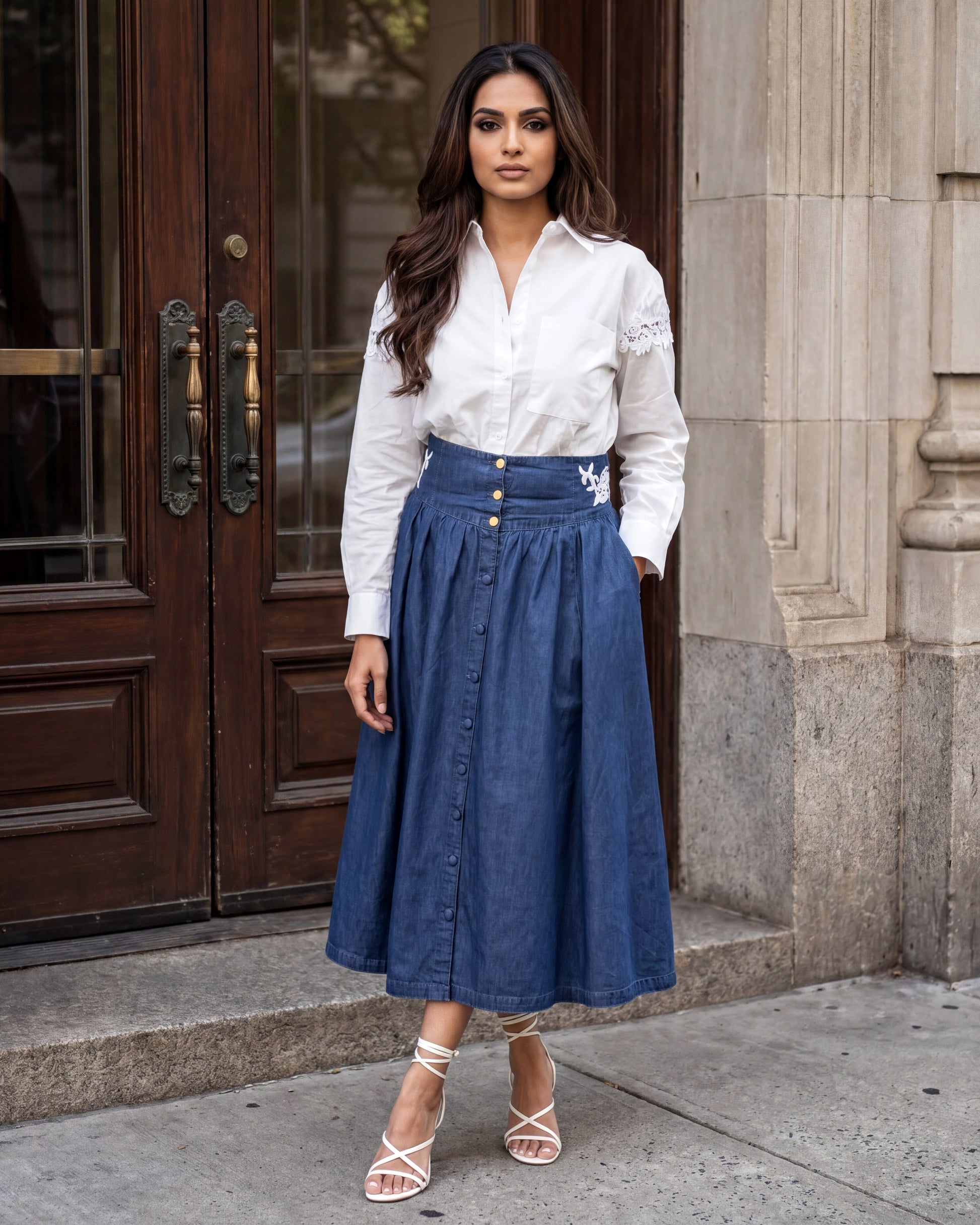 Madrid Lace Detail Oversize Shirt