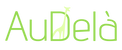 Green logo of 'AuDelá' on a white background